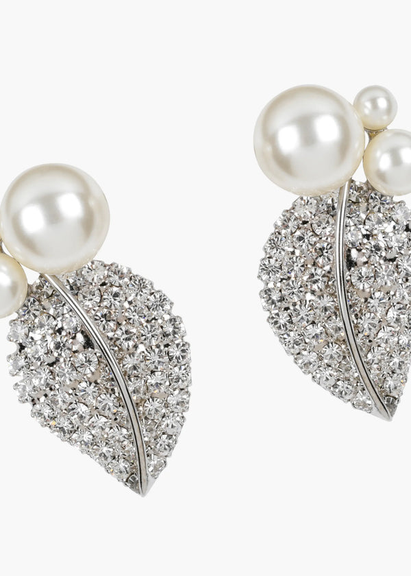 Jennifer Behr Blanca Earrings Crystal Pearl