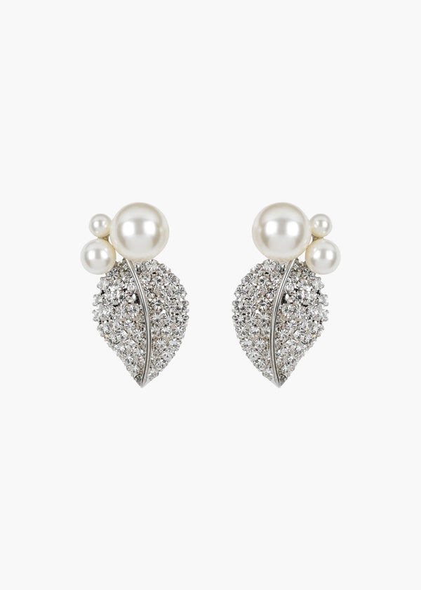 jennifer behr Blanca Earrings Crystal Pearl