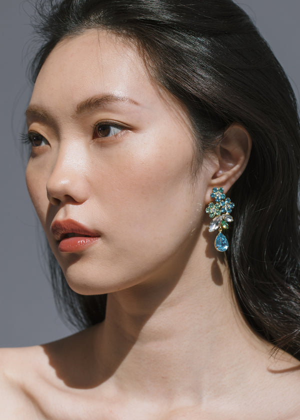 Jennifer Behr Bouquet Earrings Bluebell