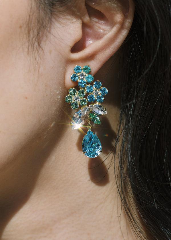 Jennifer Behr Bouquet Earrings Bluebell
