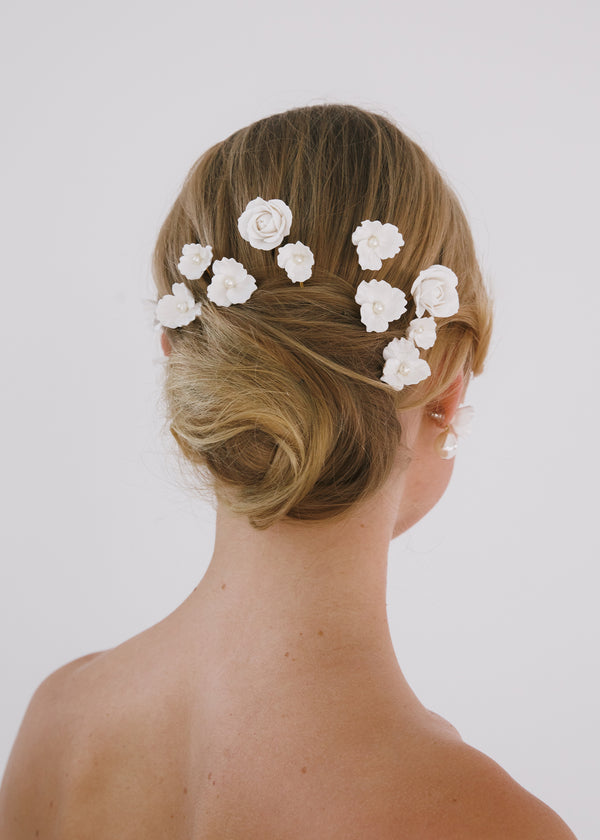 Jennifer Behr Cameryn Bobby Pin Set Cream