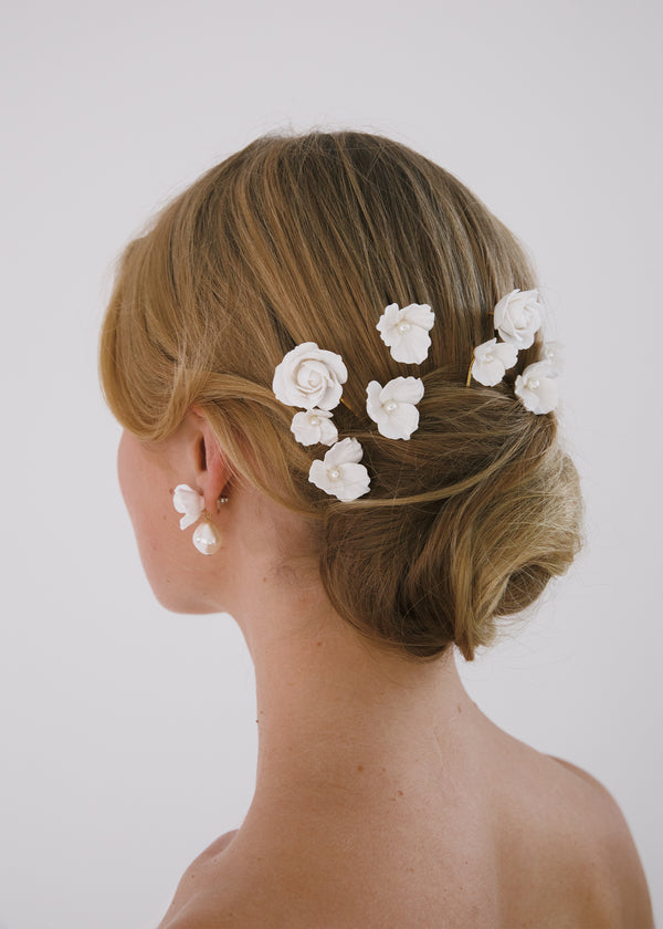 Jennifer Behr Cameryn Bobby Pin Set Cream