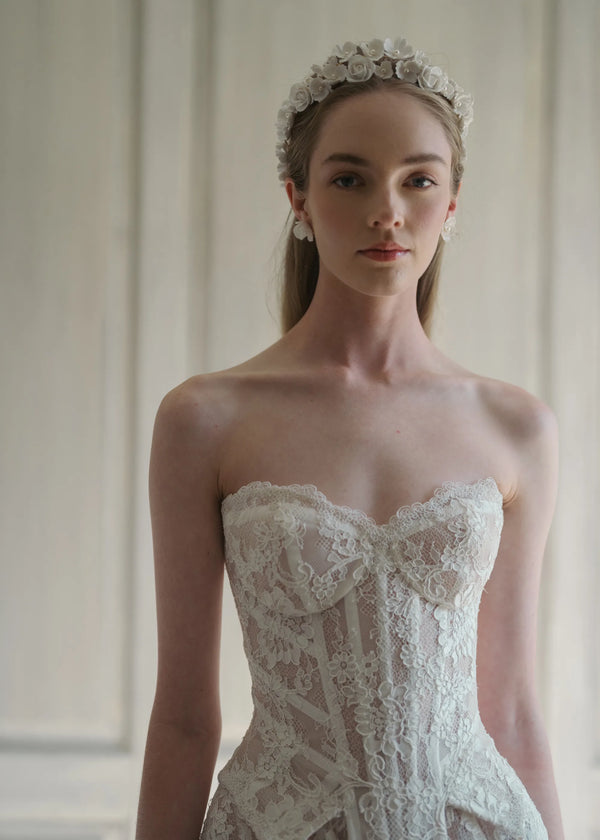 Jennifer Behr Cameryn Tiara Cream