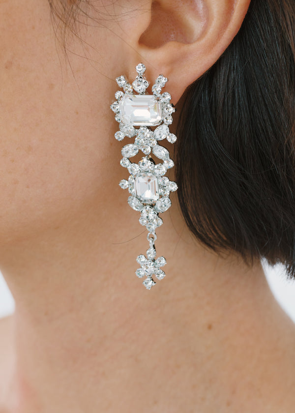 Jennifer Behr Candence Earrings Crystal