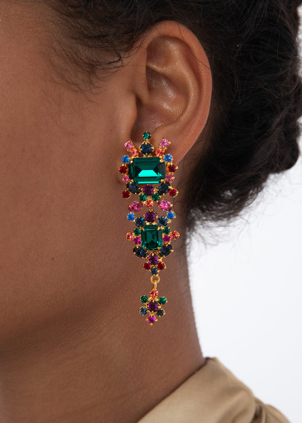Jennifer Behr Candence Earrings Emerald