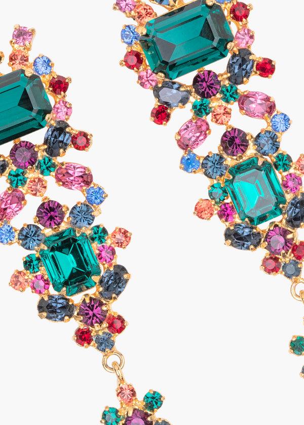 Jennifer Behr Candence Earrings Emerald