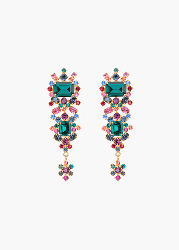 jennifer behr Candence Earrings Emerald