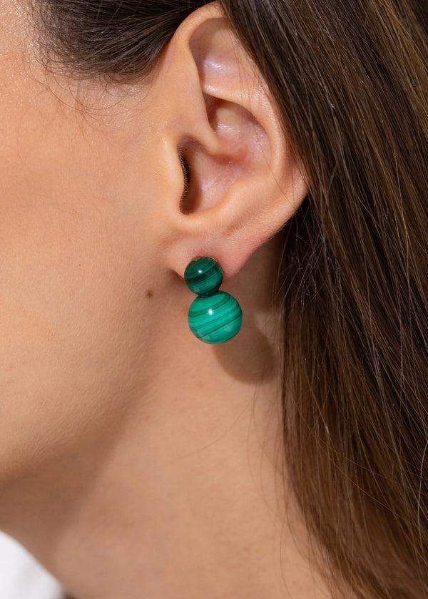 Jennifer Behr Cara Earrings Malachite
