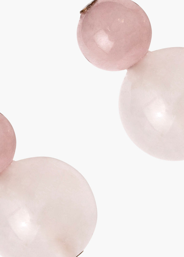 Jennifer Behr Cara Earrings Rose Quartz