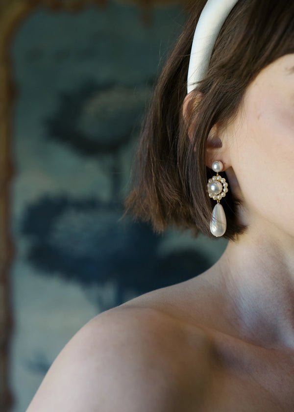 Jennifer Behr Caretta Earrings Pearl