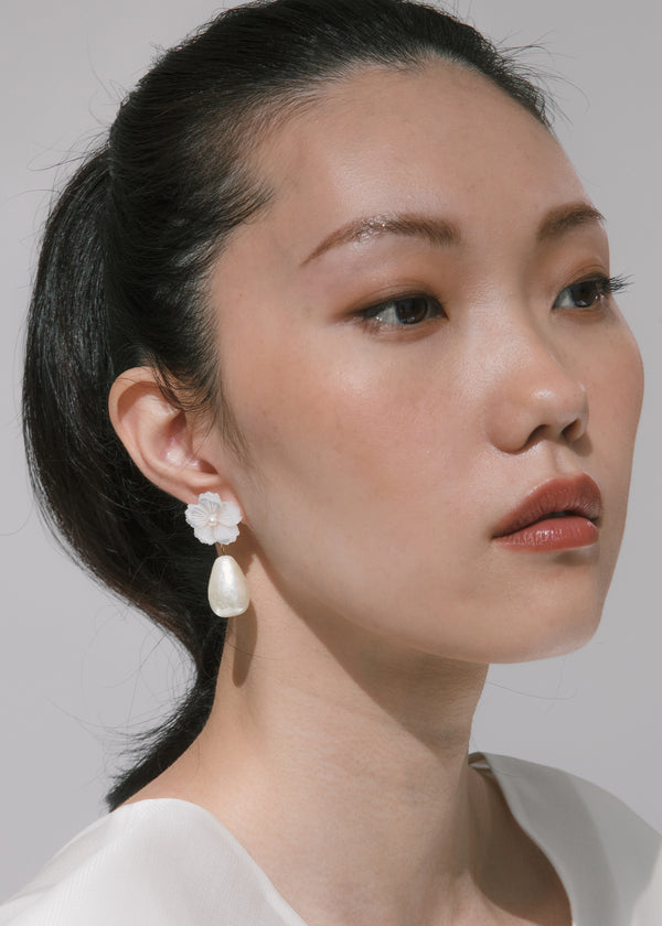 Jennifer Behr Carlla Earrings Mother Of Pearl