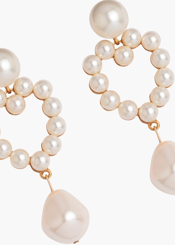 Jennifer Behr Casey Earrings Pearl