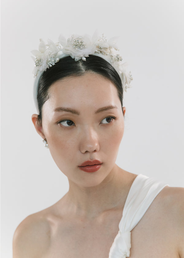 Jennifer Behr Chantrell Headband Cream