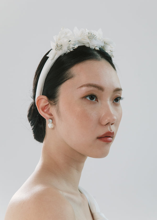 Jennifer Behr Chantrell Headband Cream