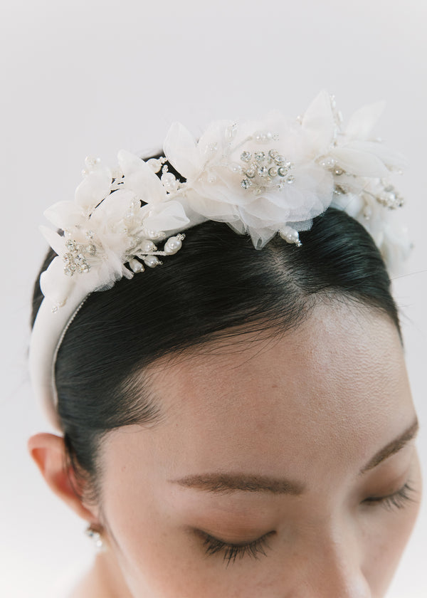 Jennifer Behr Chantrell Headband Cream