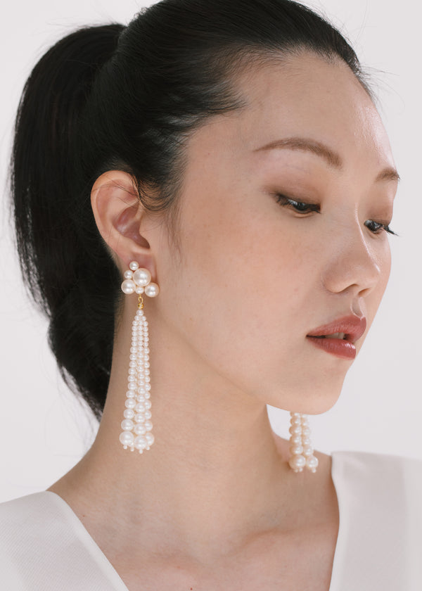 Jennifer Behr Charlena Earrings Pearl