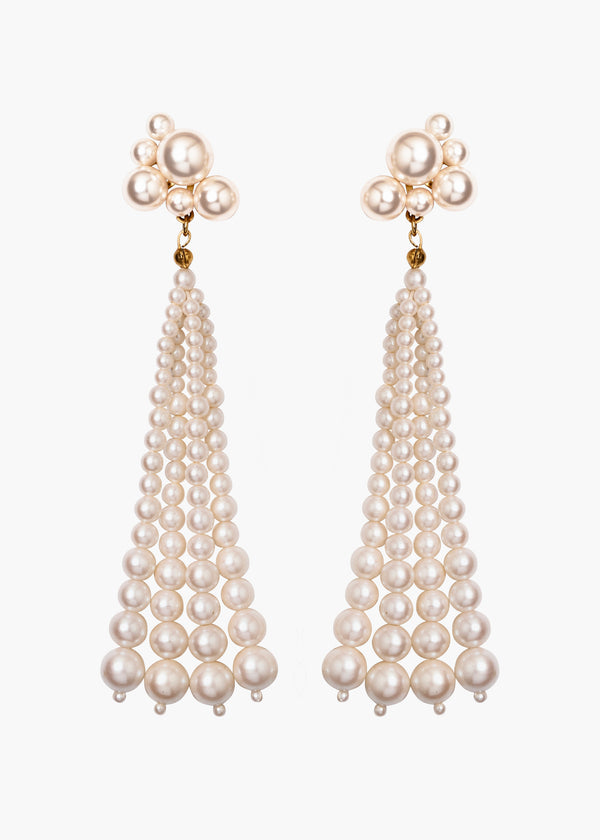 jennifer behr Charlena Earrings Pearl