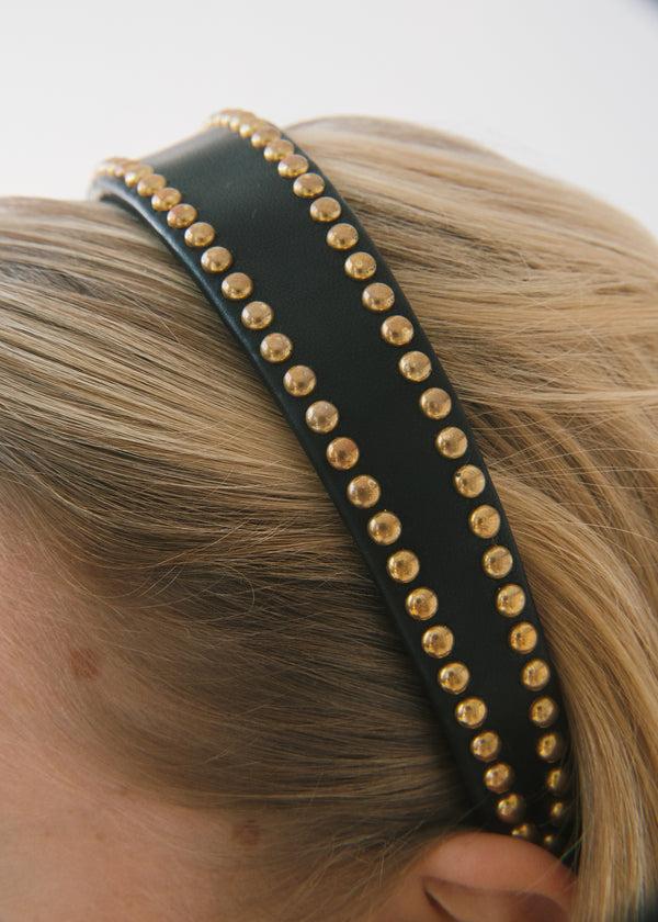 Jennifer Behr Chereen Headband Black Gold