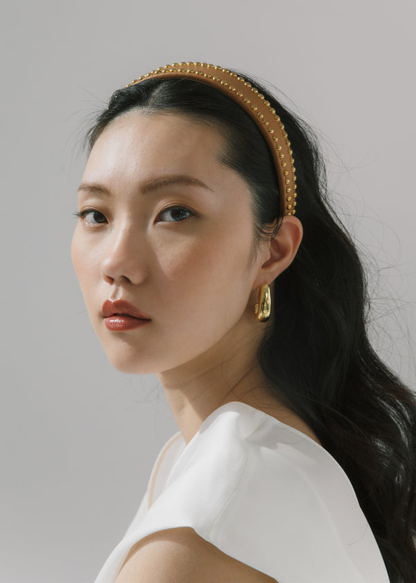 Jennifer Behr Chereen Headband Saddle Gold