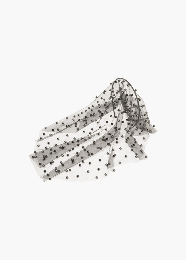 jennifer behr Chiara Veil Black Pearl