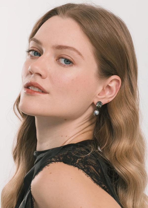 Jennifer Behr Cimone Earrings Black Diamond