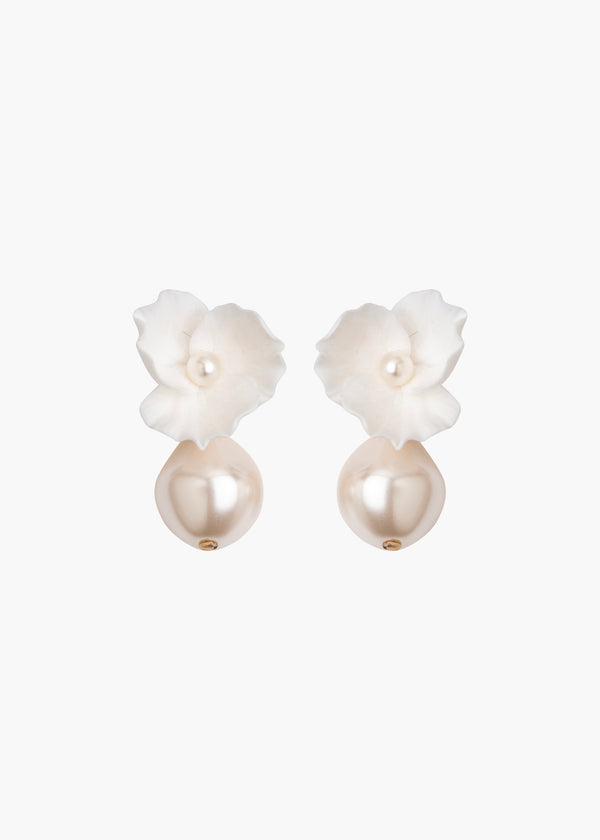 jennifer behr Clarabel Earrings Cream