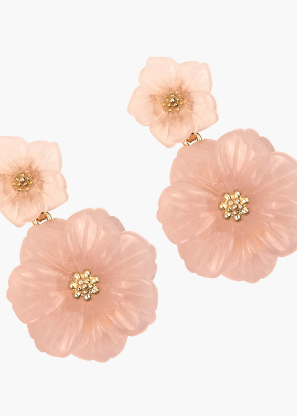Jennifer Behr Corinne Earrings Rose Quartz
