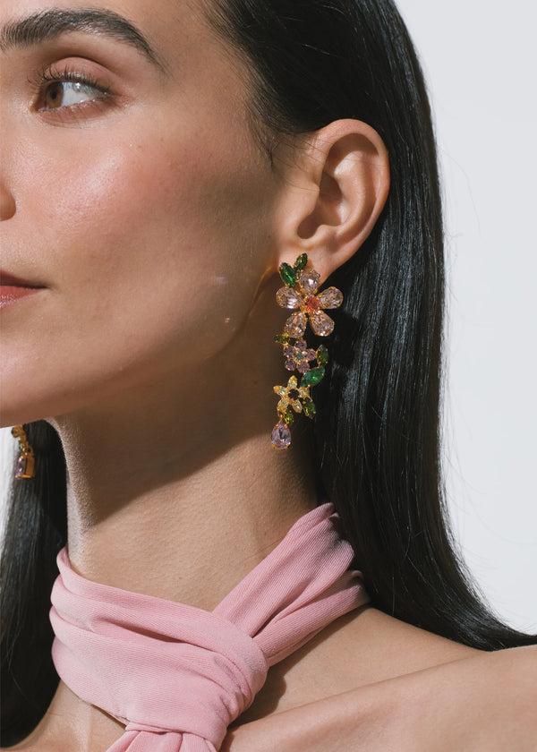 Jennifer Behr Cosetta Earrings Rose Multi