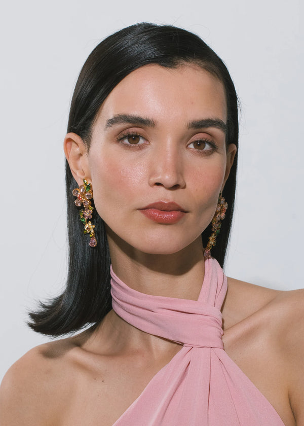 Jennifer Behr Cosetta Earrings Rose Multi