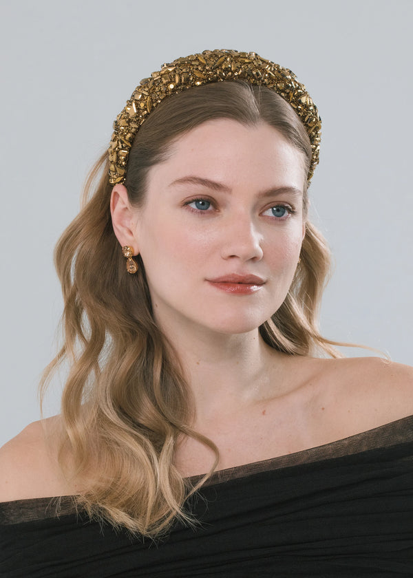 Jennifer Behr Czarina Headband Dorado