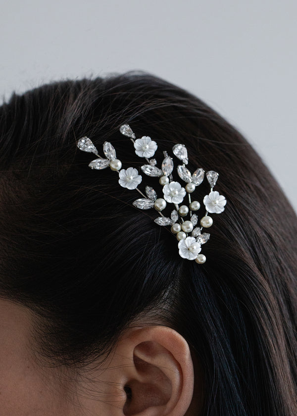 Jennifer Behr Darla Bobby Pin Crystal Pearl
