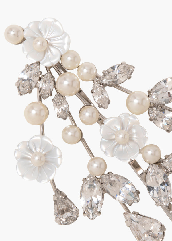 Jennifer Behr Darla Bobby Pin Crystal Pearl