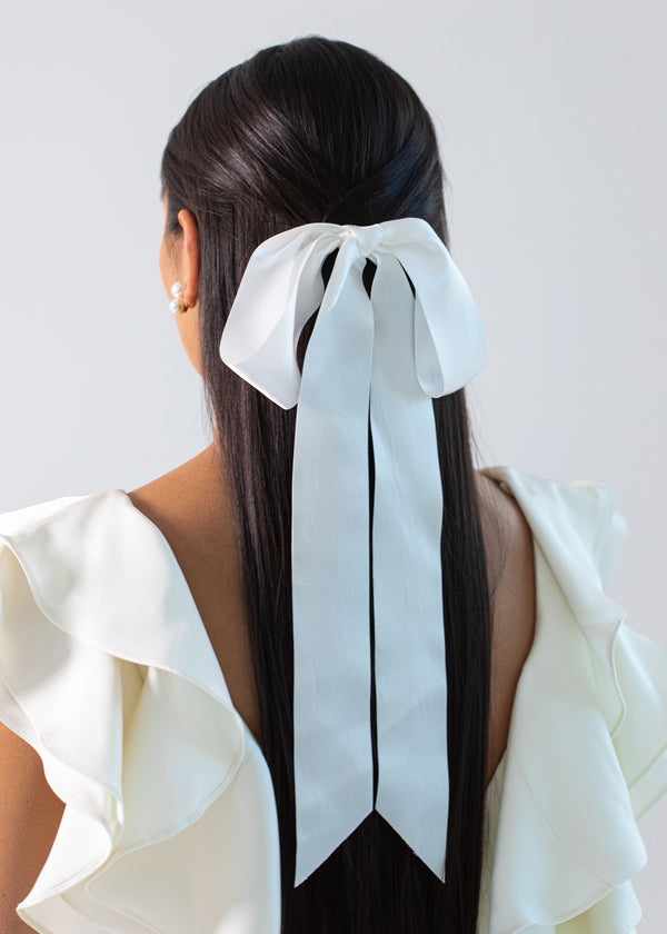 Jennifer Behr Darla Bow Barrette Ivory