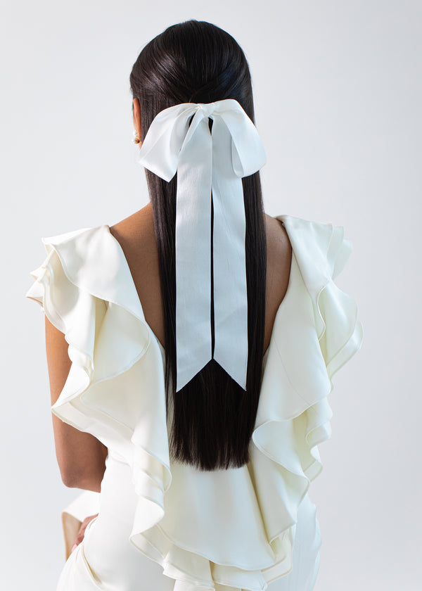 Jennifer Behr Darla Bow Barrette Ivory