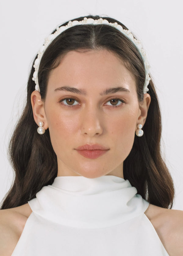 Jennifer Behr Darya Headband Dove