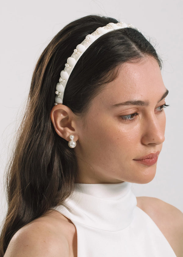 Jennifer Behr Darya Headband Dove