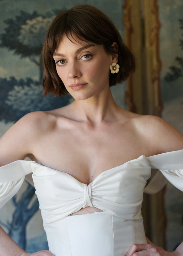 Jennifer Behr Deb Earrings Champagne