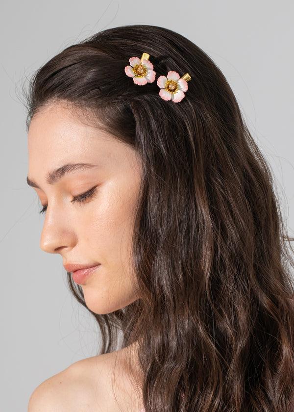 Jennifer Behr Debbie Hair Clips Blush