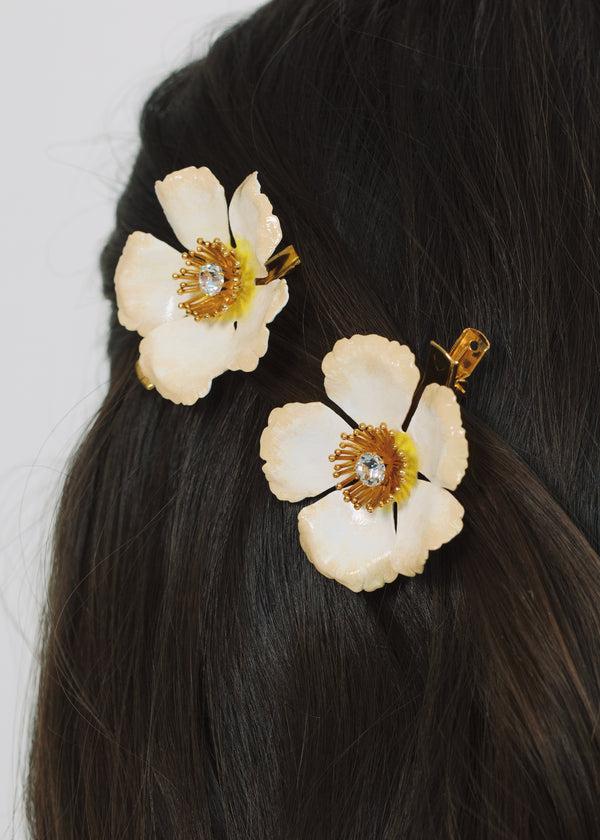 Jennifer Behr Debreanna Hair Clips Champagne