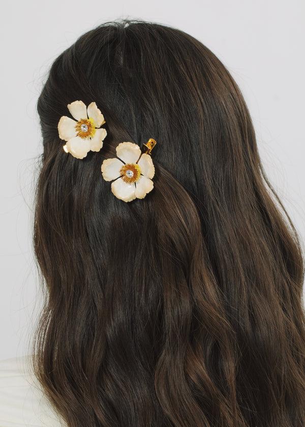 Jennifer Behr Debreanna Hair Clips Champagne