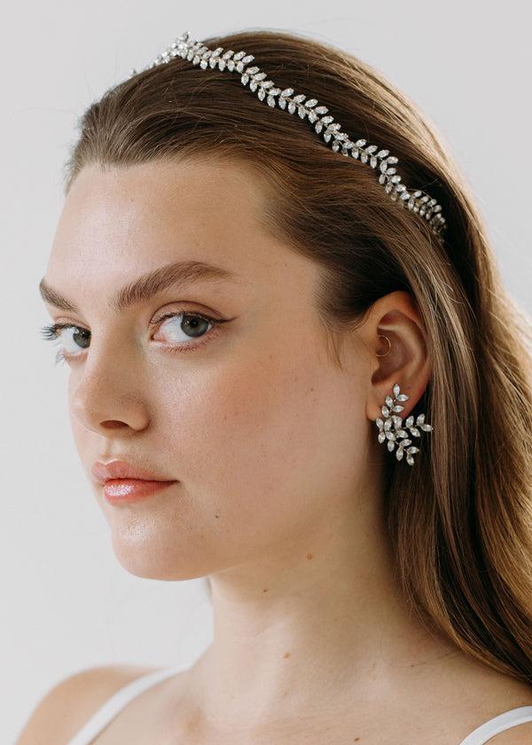 Jennifer Behr Delicate Vine Tiara Crystal