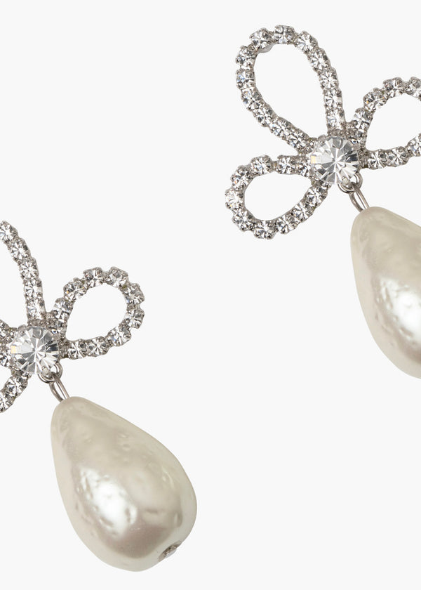 Jennifer Behr Devina Earrings Crystal Pearl