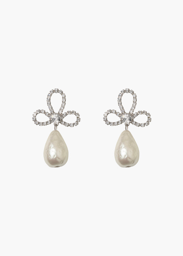 jennifer behr Devina Earrings Crystal Pearl