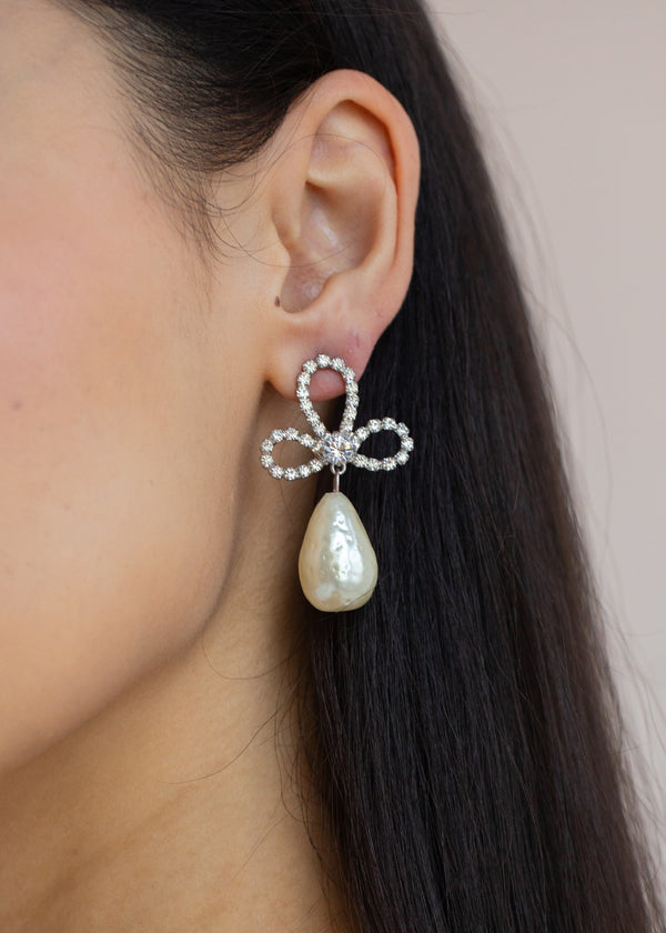 Jennifer Behr Devina Earrings Crystal Pearl