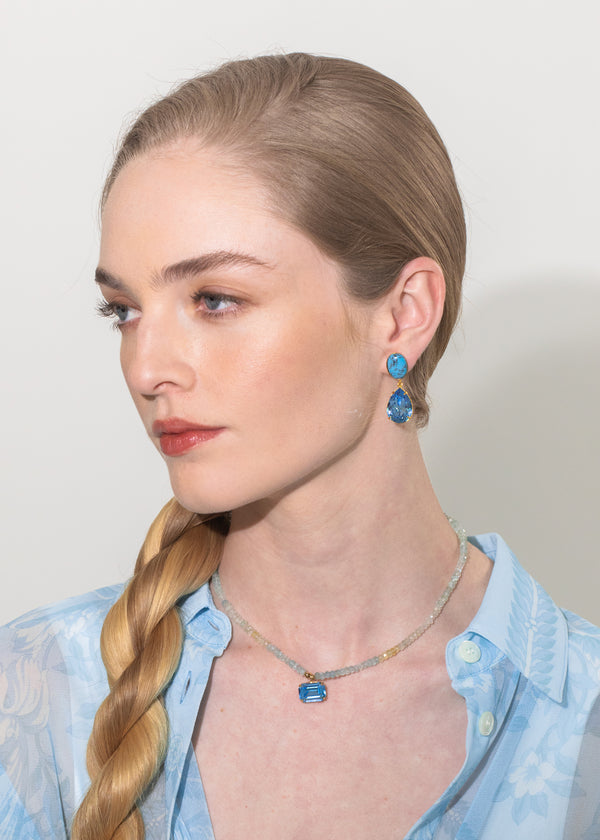 Jennifer Behr Elba Necklace Aquamarine
