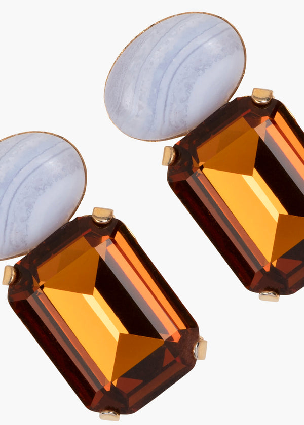 Jennifer Behr Elin Earrings Amber