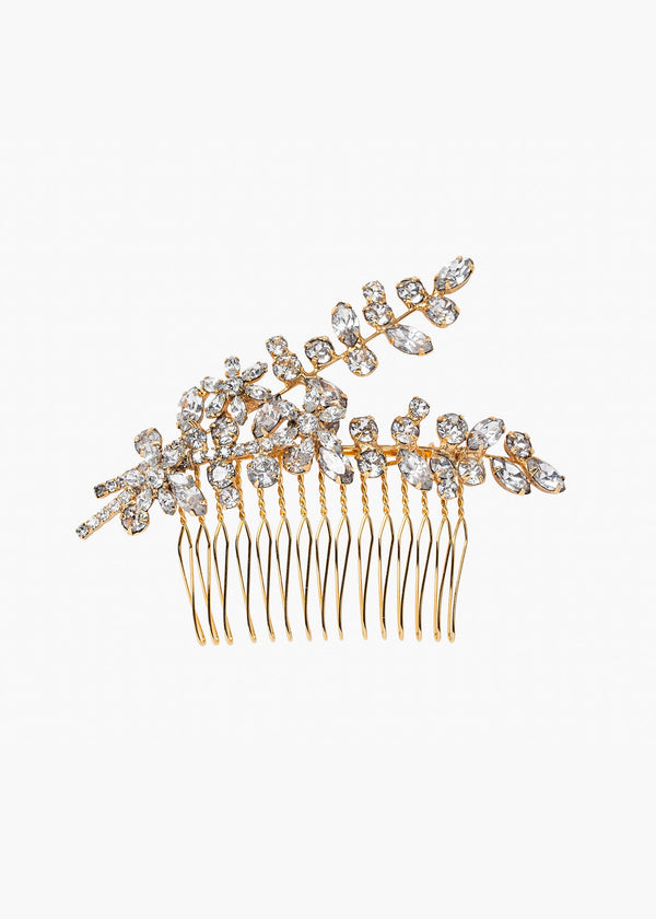 jennifer behr Elissa Comb Crystal Antique Gold