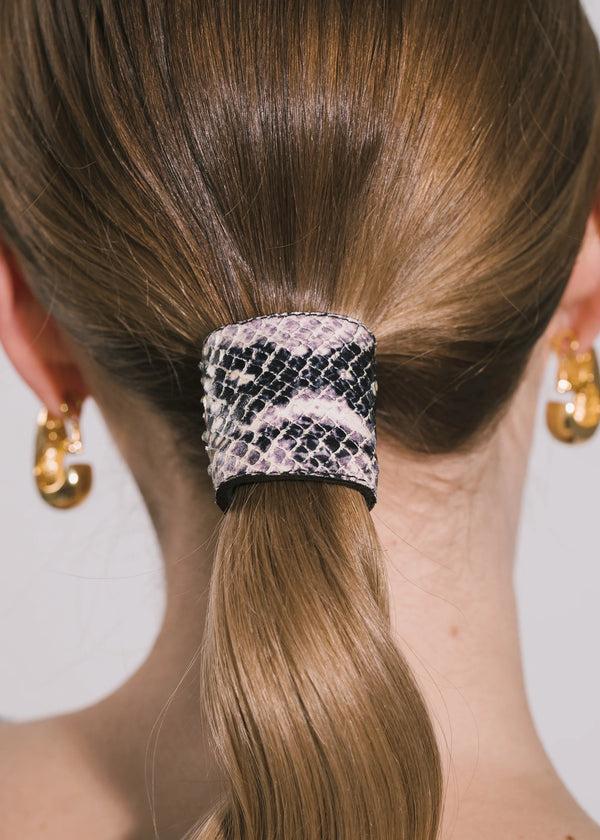 Jennifer Behr Embossed Leather Ponywrap Snake
