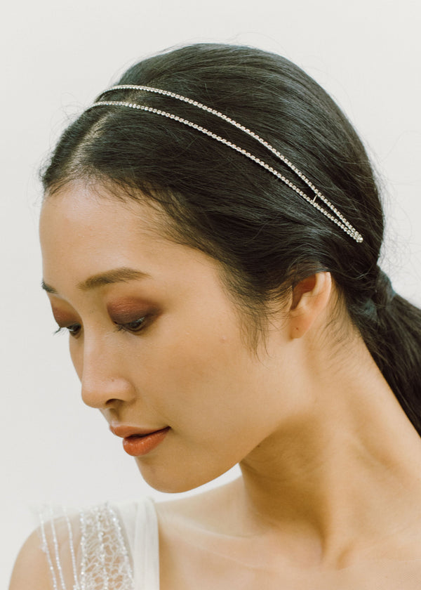 Jennifer Behr Evie Headband Crystal