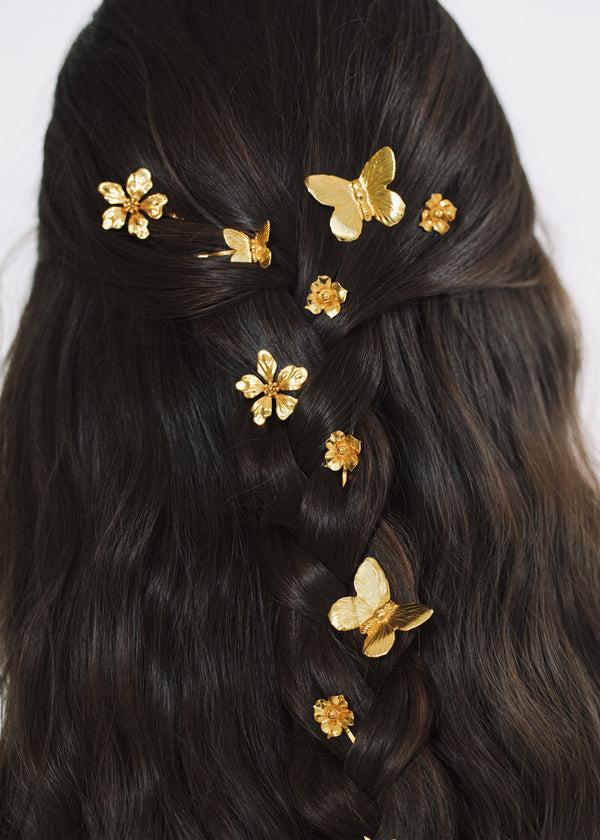 Jennifer Behr Farasha Bobby Pin Set Gold